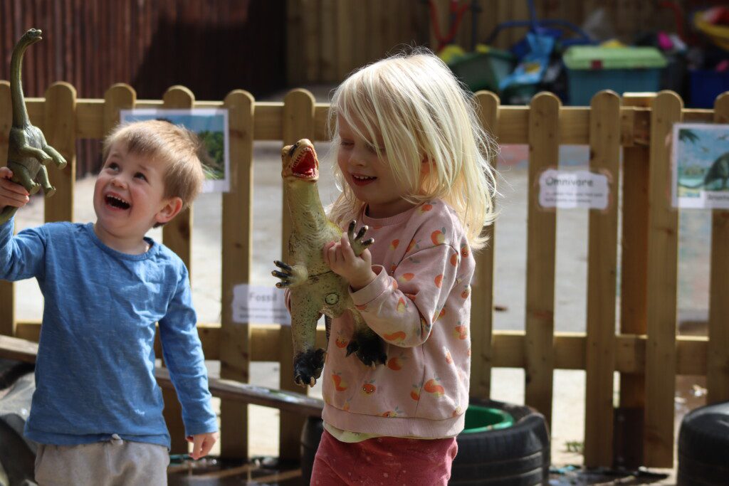 Children outside playing