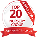 Daynurseries top 20 award logo 2025